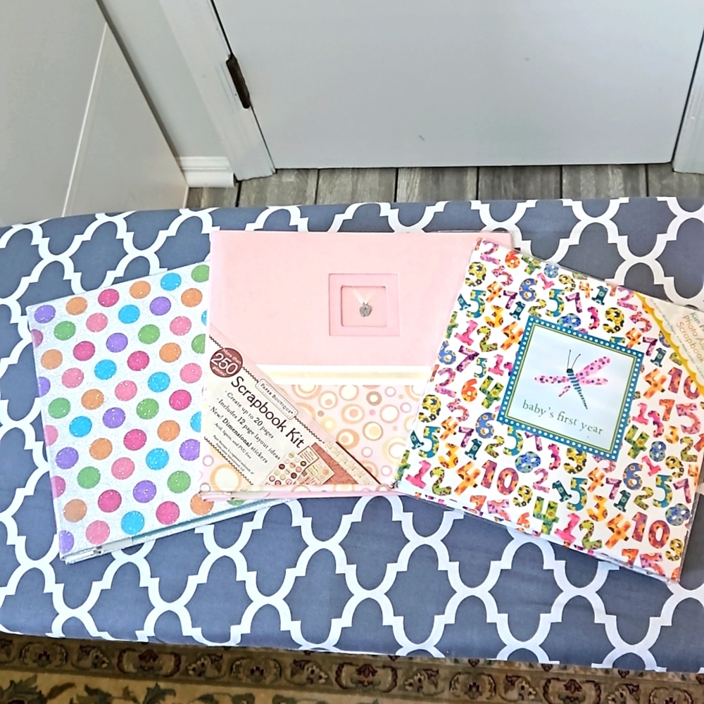 3 children's photo album scrap books